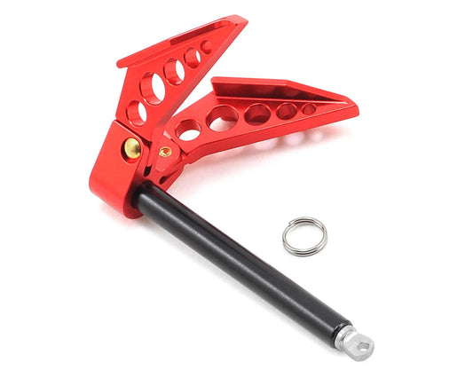 Yeah Racing Aluminum 1/10 Crawler Scale Accessory (Foldable Winch Anchor) (Red) (Miniature Scale Accessory)